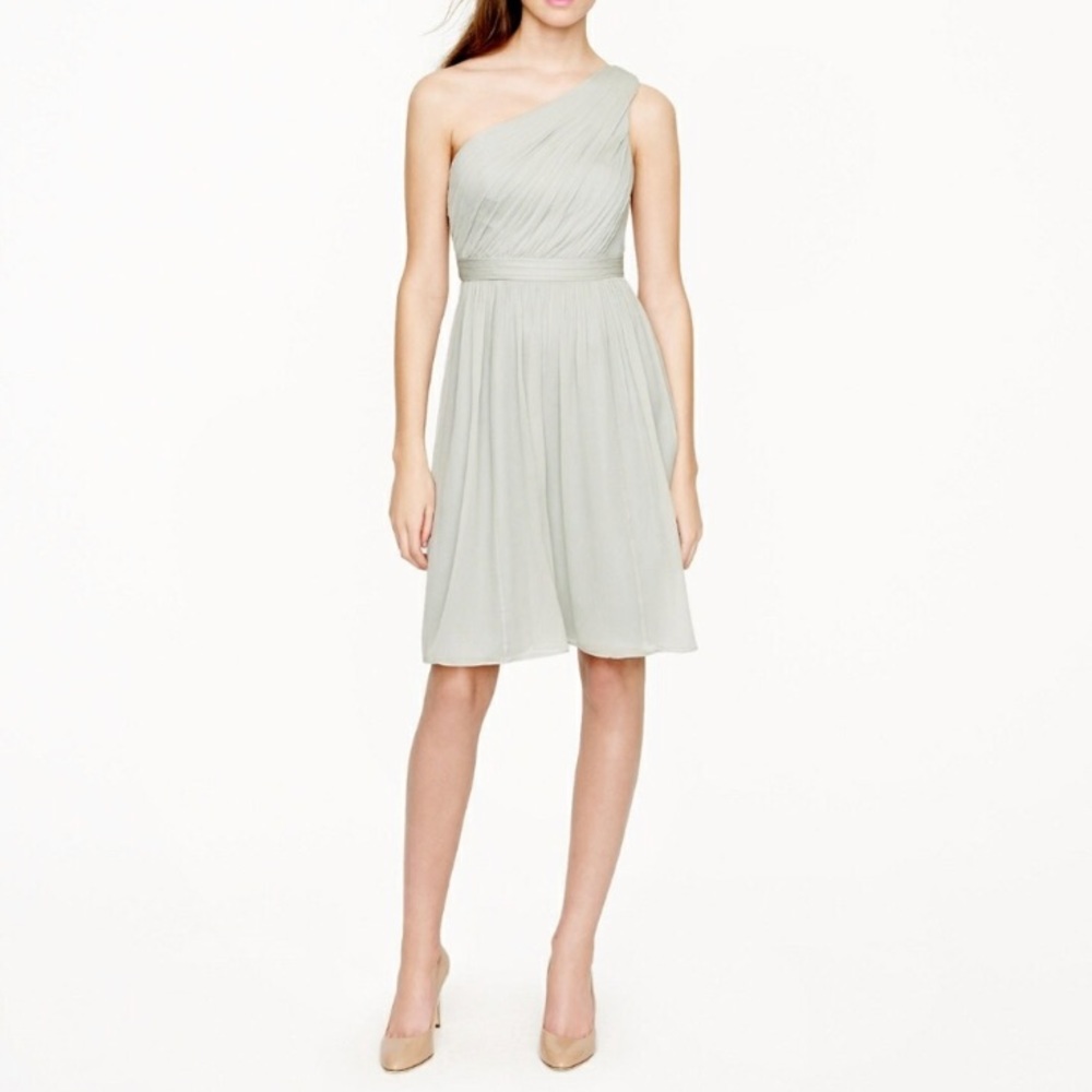J.Crew Chiffon One Shoulder Dress, NEW